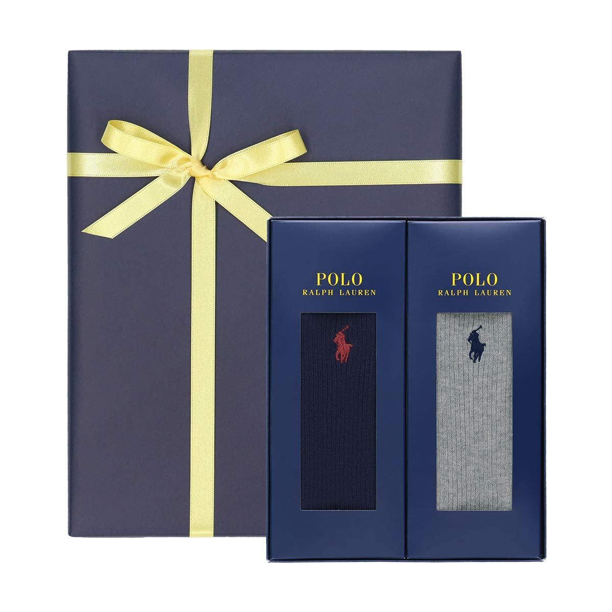 POLO RALPH LAUREN 2足セット手提げ紙袋付き 箱入り ギフトセット 綿混