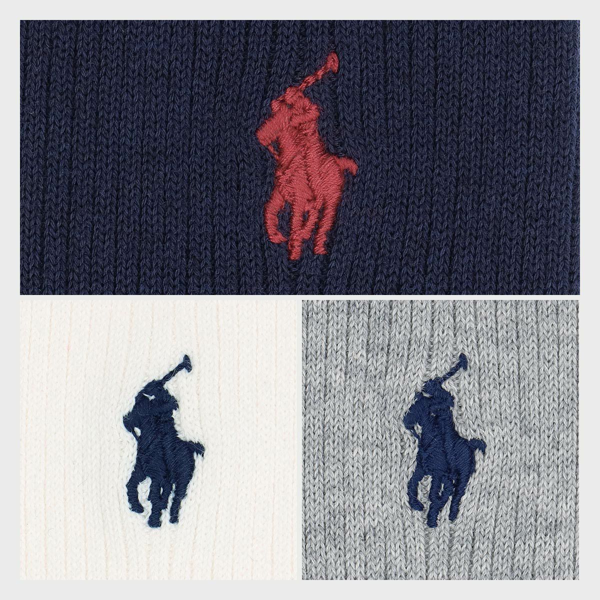 POLO RALPH LAUREN 3足セット 手提げ紙袋付き ギフトセット 綿混 ワン