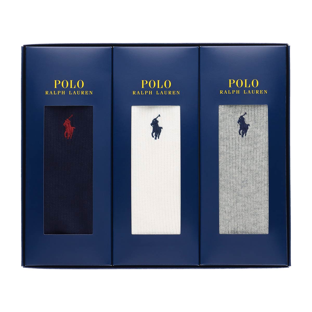 POLO RALPH LAUREN 3足セット 手提げ紙袋付き ギフトセット 綿混 ワン