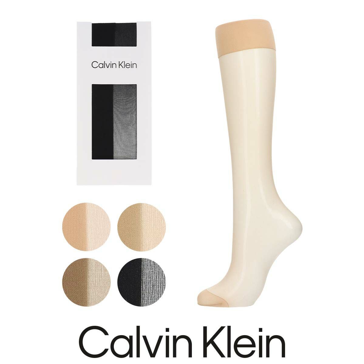 Calvin Klein ゾッキシアーハイソックス シルクプロテイン加工 静電気