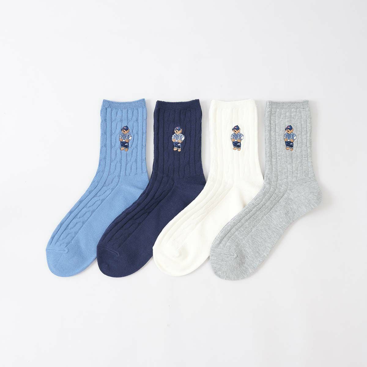 POLO RALPH LAUREN カントリーベア刺繍 ポロベア 20cm丈 ソックス【25