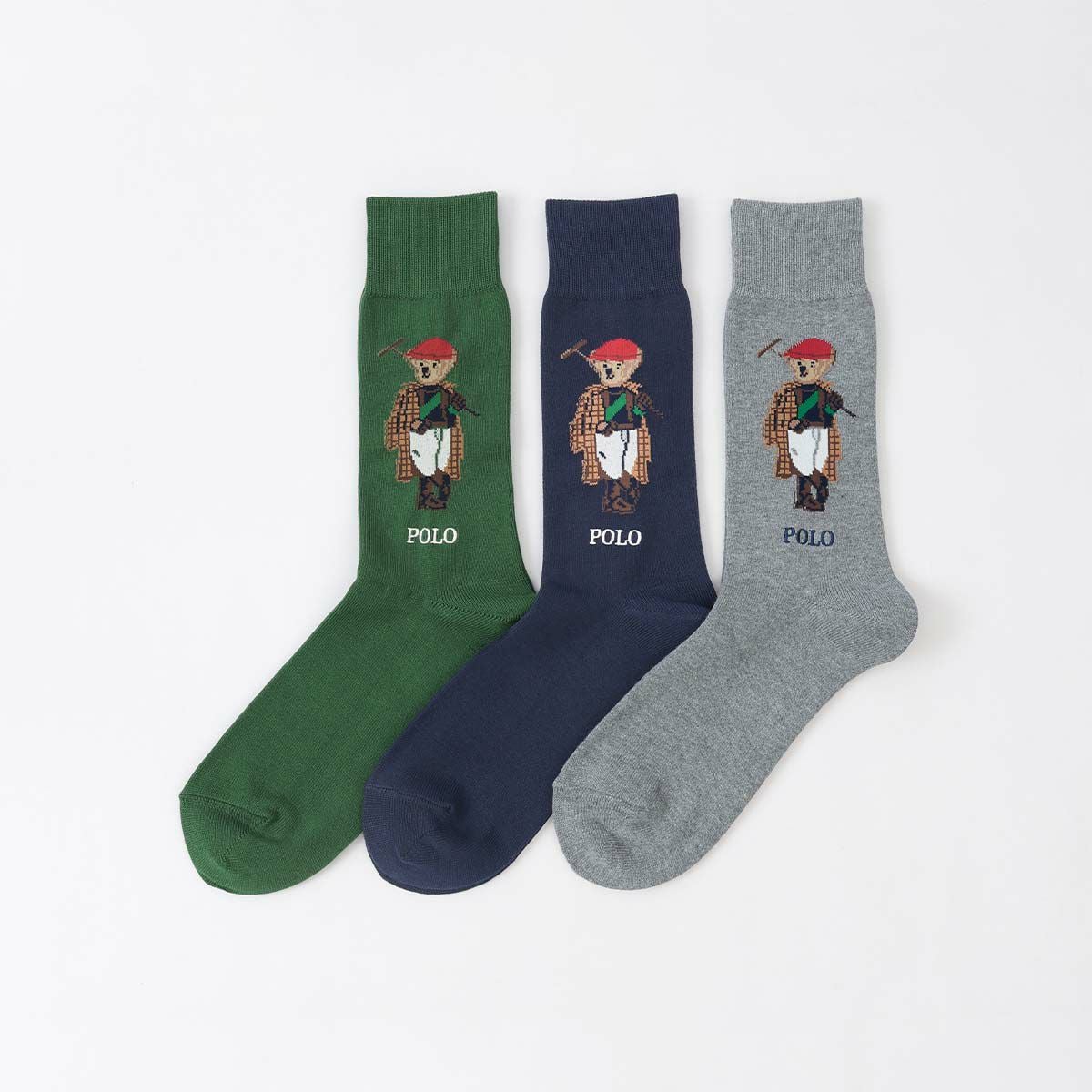 ポロベア Polo Ralph Lauren クリスマスストッキング 新品未使用 POLO RALPH LAUREN SOCIETY BEAR ポロベア 25cm クルー丈 ソックス