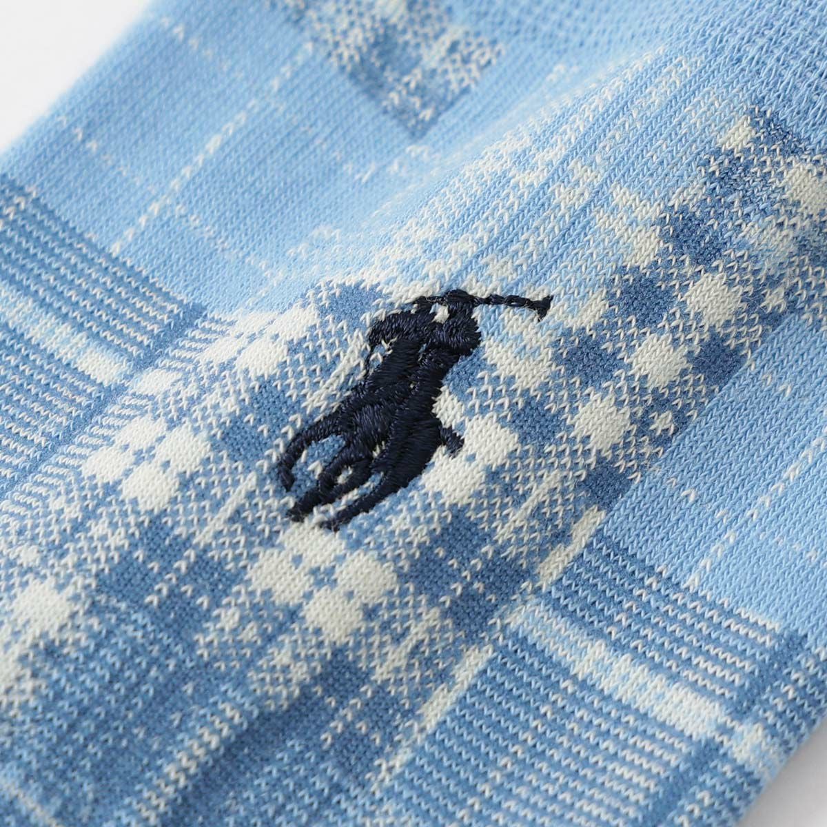 POLO RALPH LAUREN パッチワークチェック 20cm ミドル丈 ソックス