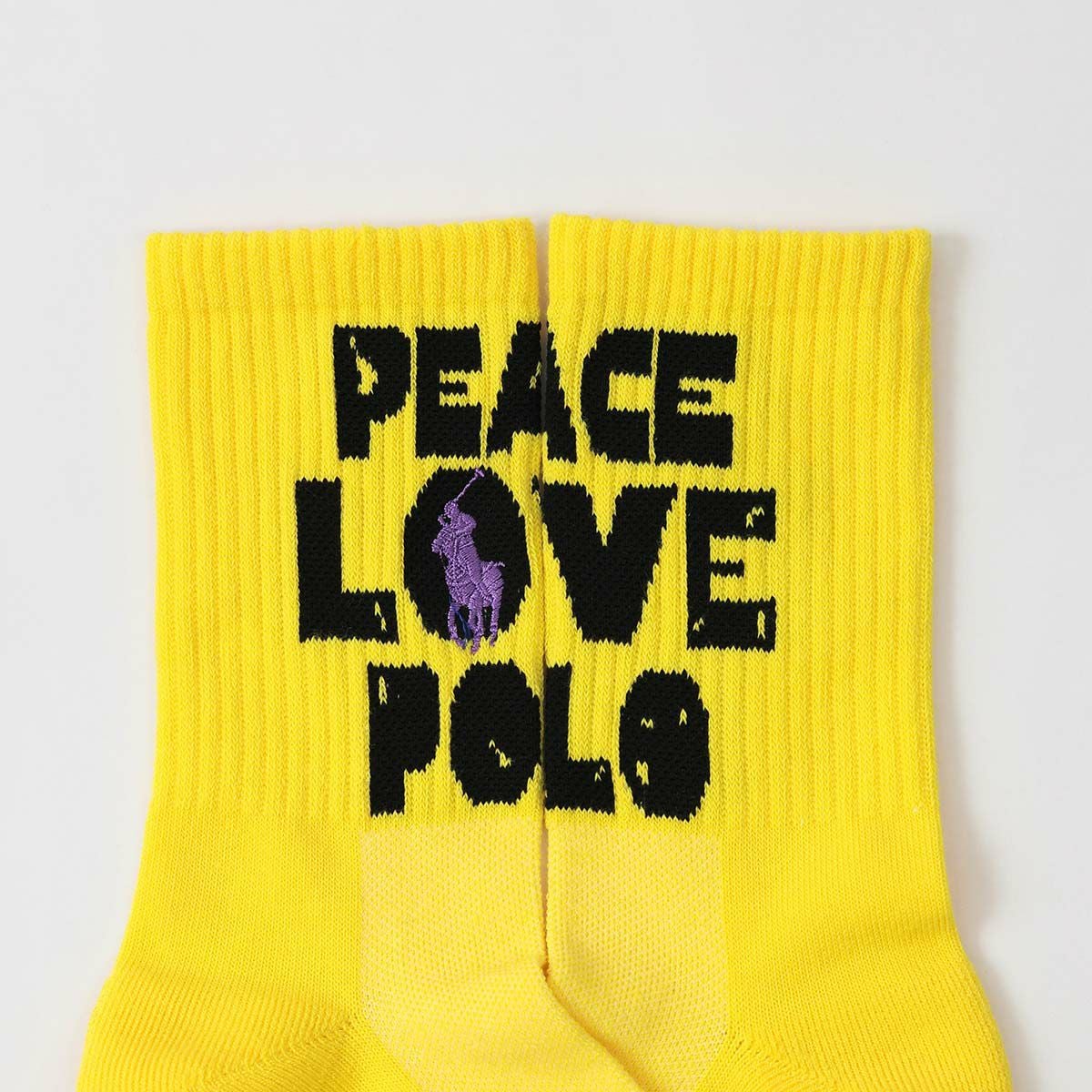 POLO RALPH LAUREN スポーツ PEACE LOVE ミドル クルー丈 ソックス