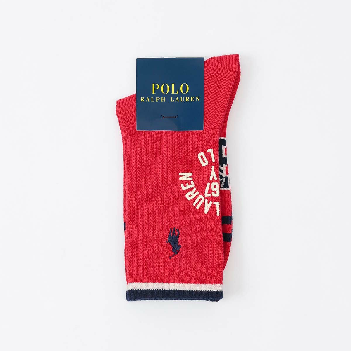 POLO RALPH LAUREN VARSITY POLO クルー丈 ソックス 03207253 | 100年