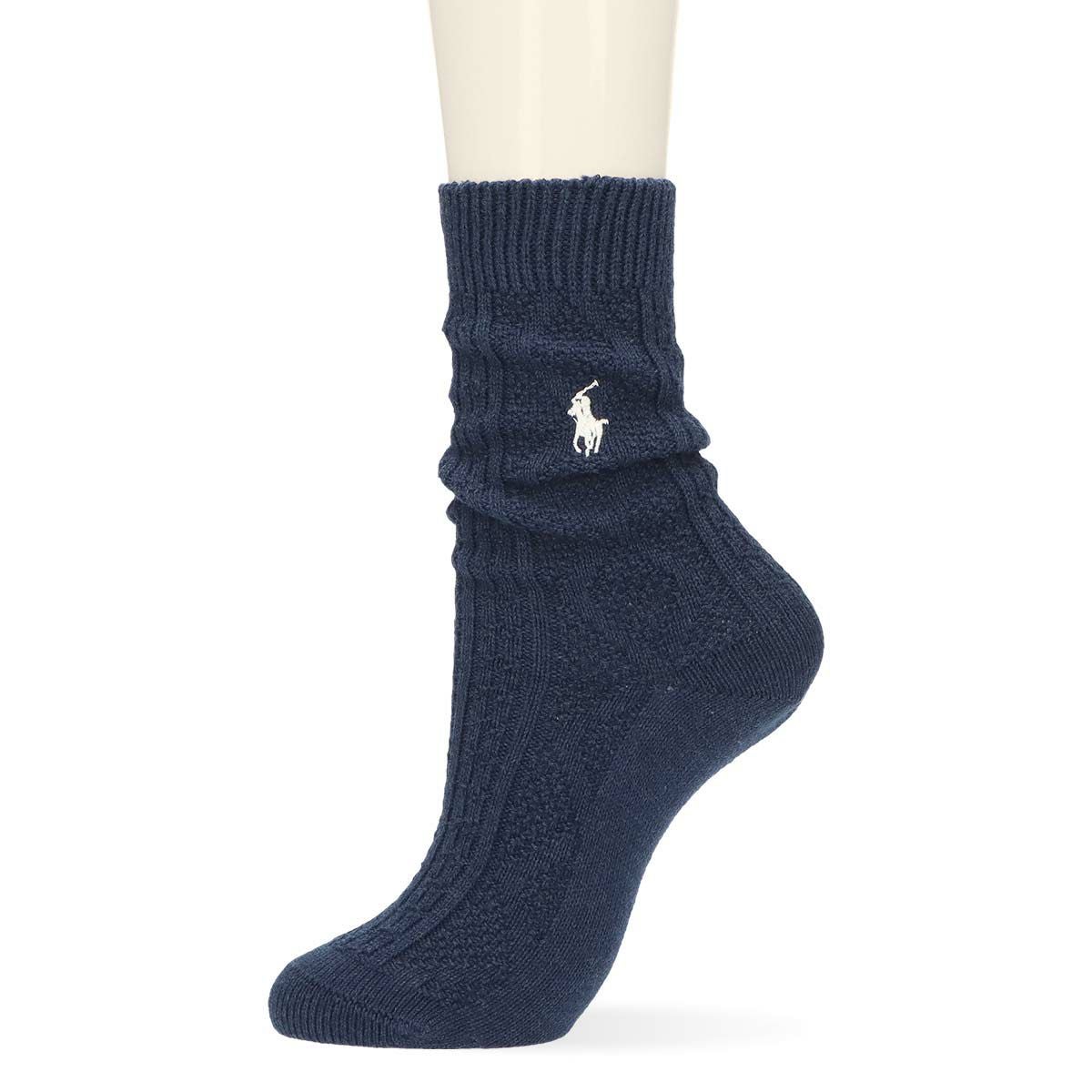 POLO RALPH LAUREN ルーズケーブル クルー丈 ソックス 03207257 | 100