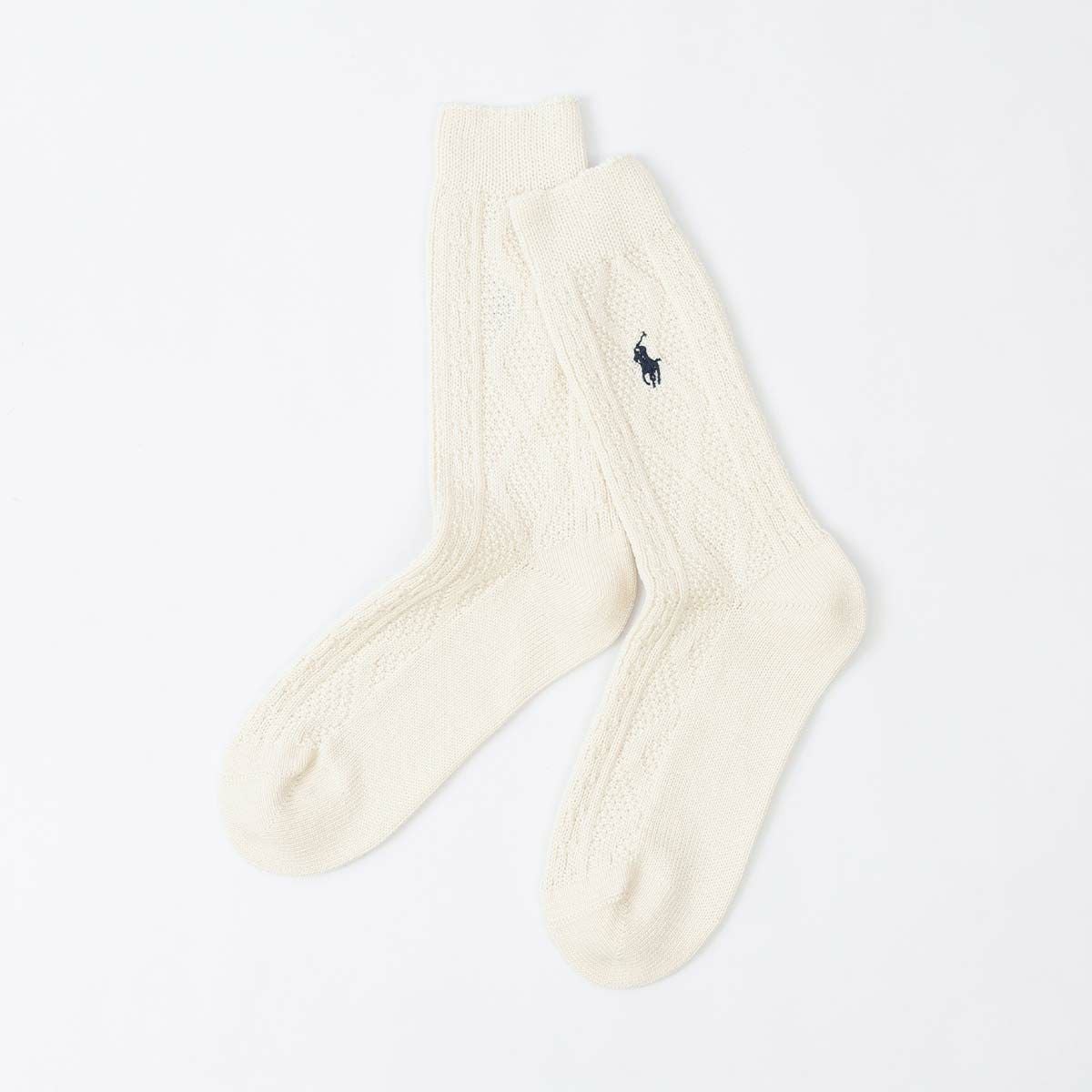 POLO RALPH LAUREN ルーズケーブル クルー丈 ソックス 03207257 | 100