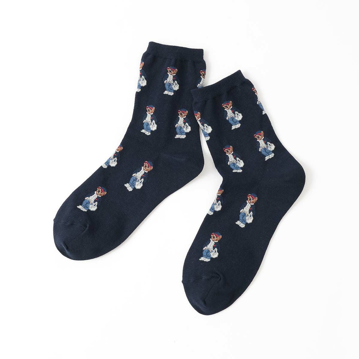 POLO RALPH LAUREN allover mini bear ポロベア クルー丈 ソックス