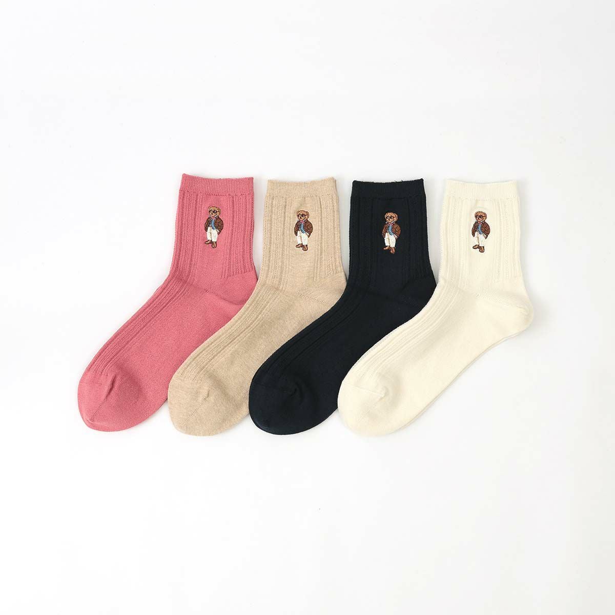 POLO RALPH LAUREN グラスベア ポロベア タックリブ クルー丈 ソックス