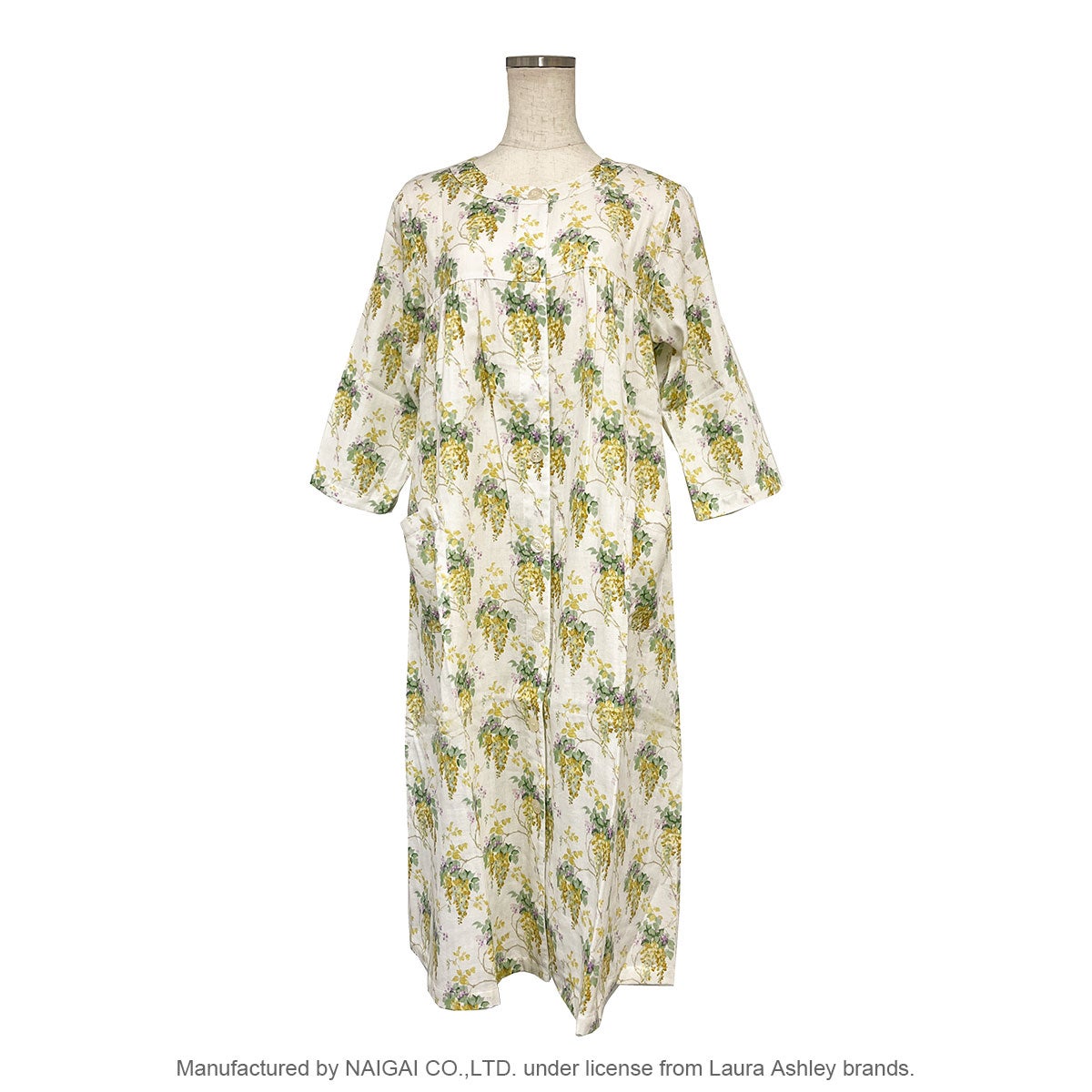 ☆【LLサイズ】LAURA ASHLEY 綿(コットン)100％ ダブルガーゼ 7分袖