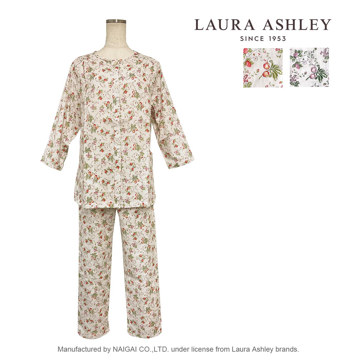 ☆【LLサイズ】LAURA ASHLEY 綿(コットン)100% ダブルガーゼ パジャマ ☆【LLサイズ】LAURA ASHLEY 綿(コットン)100% ダブルガーゼ パジャマ