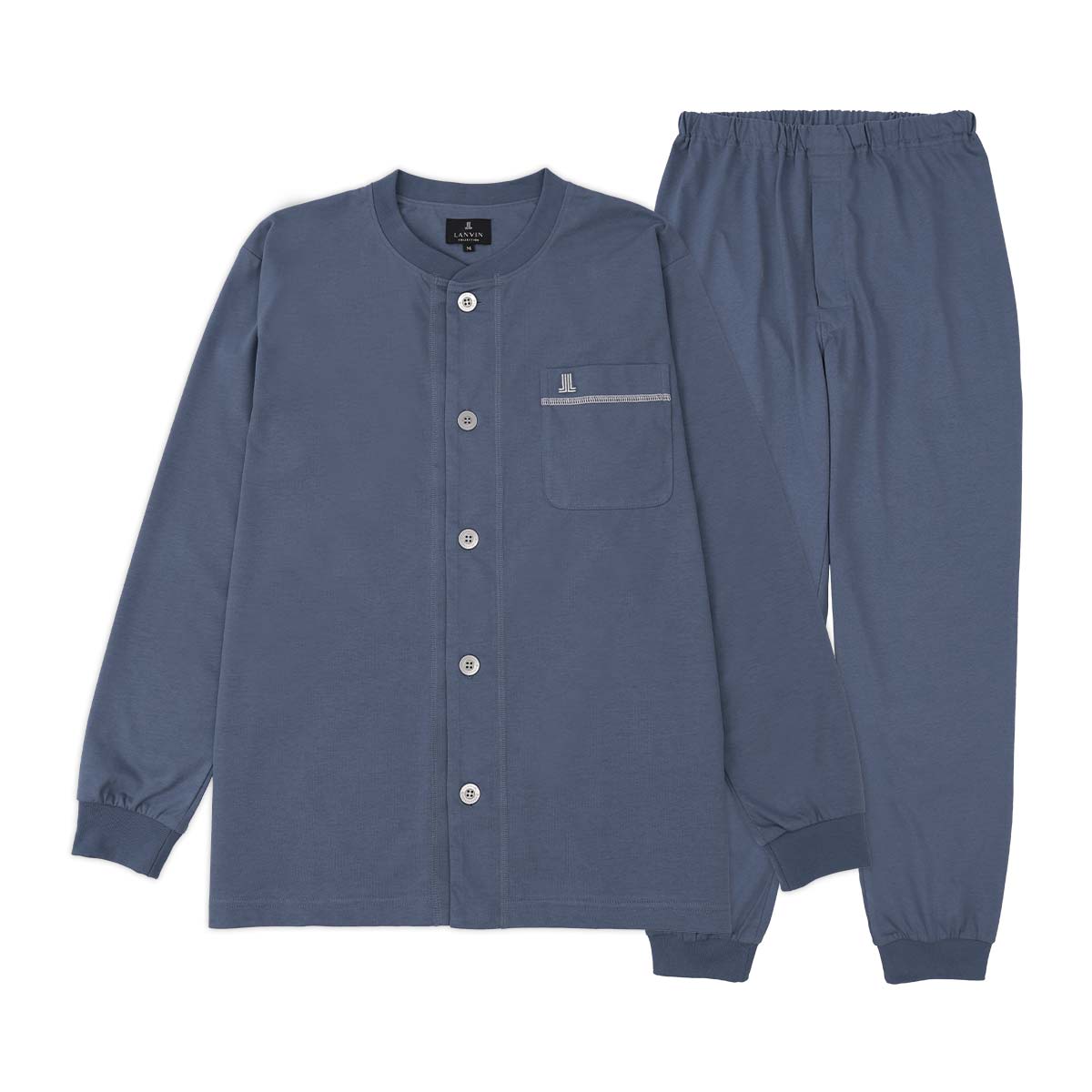 S M Lサイズ】LANVIN COLLECTION パジャマ 上下セット 天竺無地 長袖