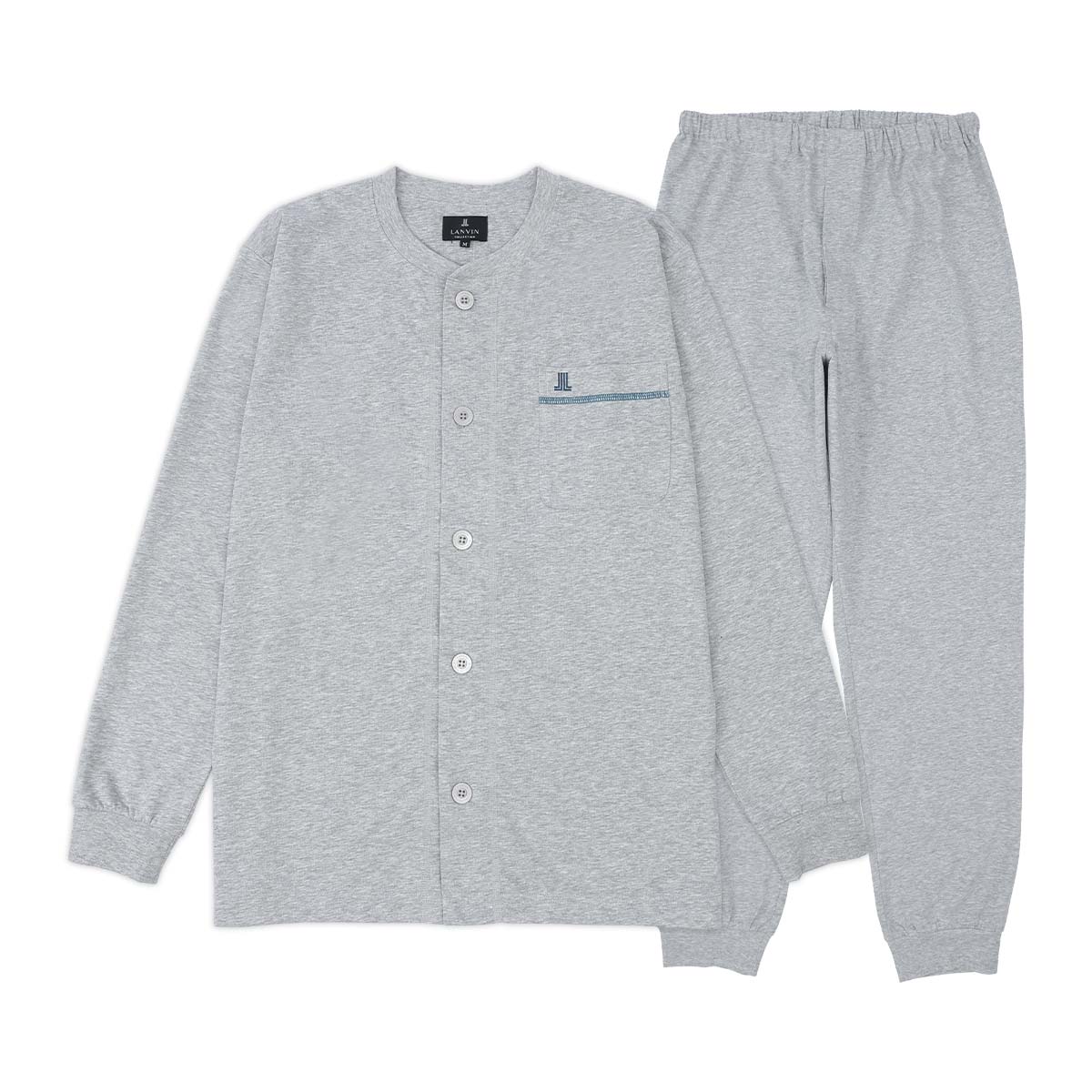 S M Lサイズ】LANVIN COLLECTION パジャマ 上下セット 天竺無地 長袖