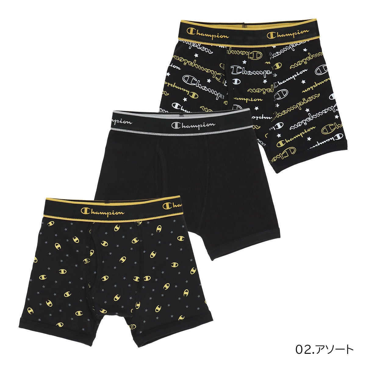 ‼️非売品 LIONS 新品未使用 Champion パンツ 3枚セット】Champion キッズ ボクサーパンツ 抗菌防臭 前開き Cotton