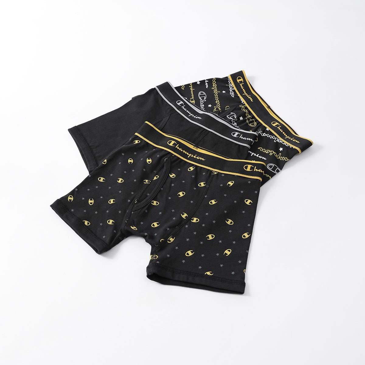 3枚セット】Champion キッズ ボクサーパンツ 抗菌防臭 前開き Cotton
