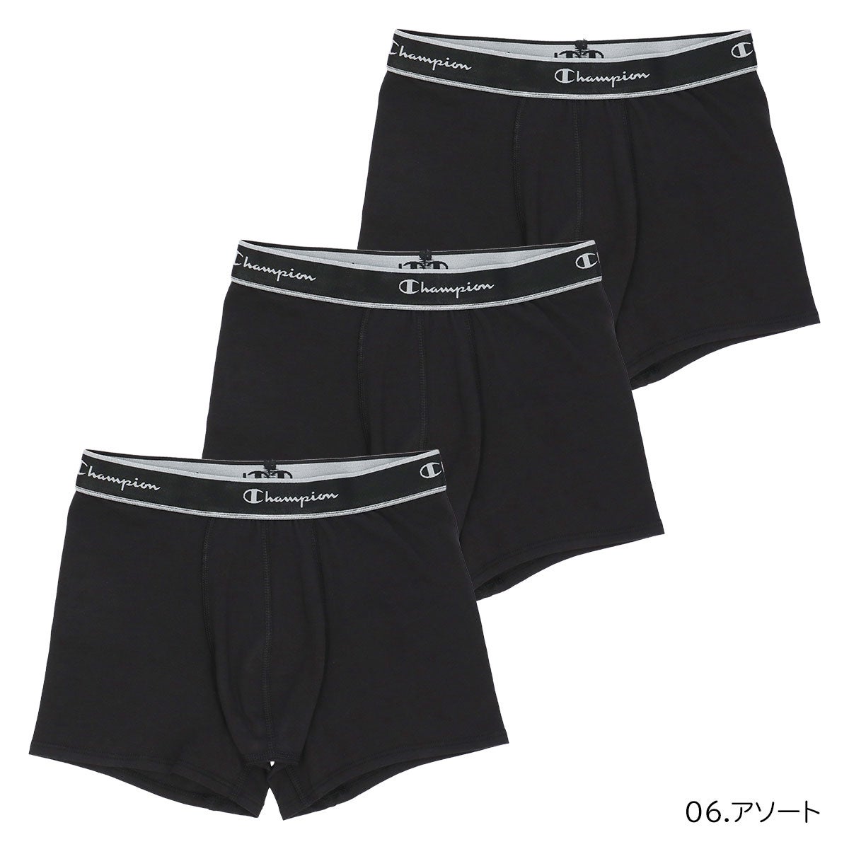 3枚セット】Champion メンズ ボクサーパンツ 抗菌防臭 前閉じ Cotton