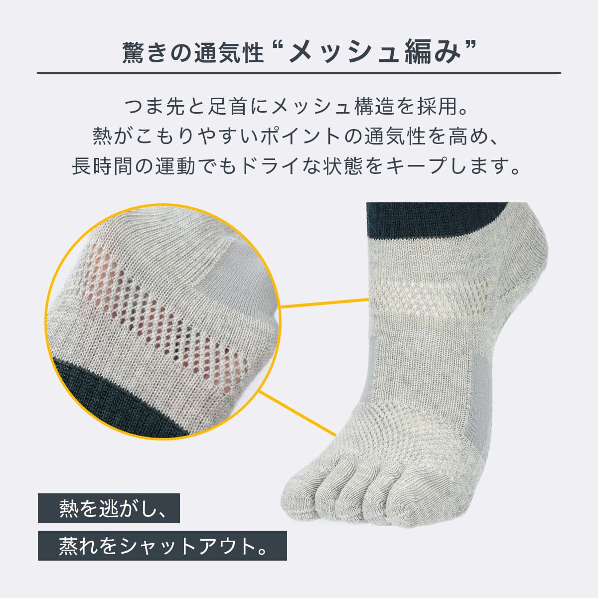 ゾルガ・ネイダール　ライドライン NAIGAI TRAIL MERINO MIX メリノウール18％ 5本指 スポーツソックス
