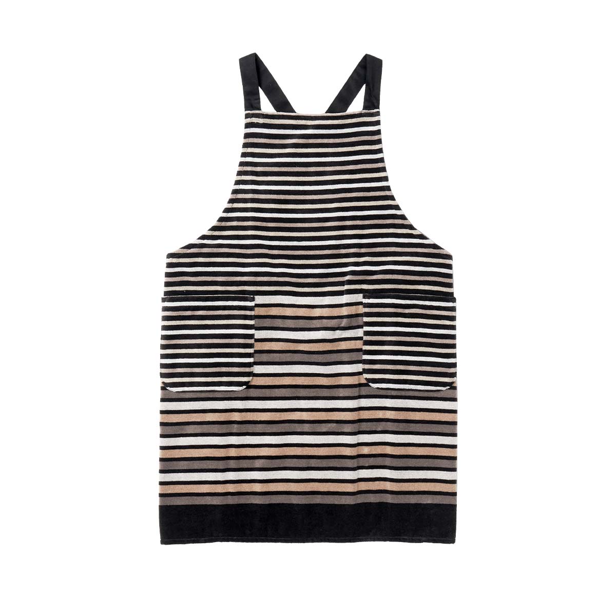 HOUSE WEAR STUDIO パイル地 タオルエプロン サムカラーボーダー 綿100