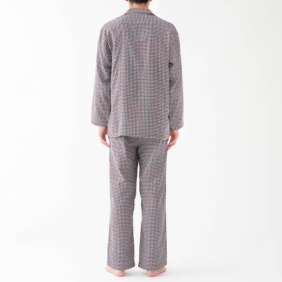 Sサイズ】HOUSE WEAR STUDIO 綿100％ 2重ガーゼ裏起毛 千鳥チェック 前