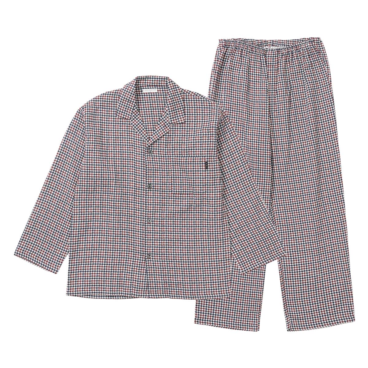 Sサイズ】HOUSE WEAR STUDIO 綿100％ 2重ガーゼ裏起毛 千鳥チェック 前