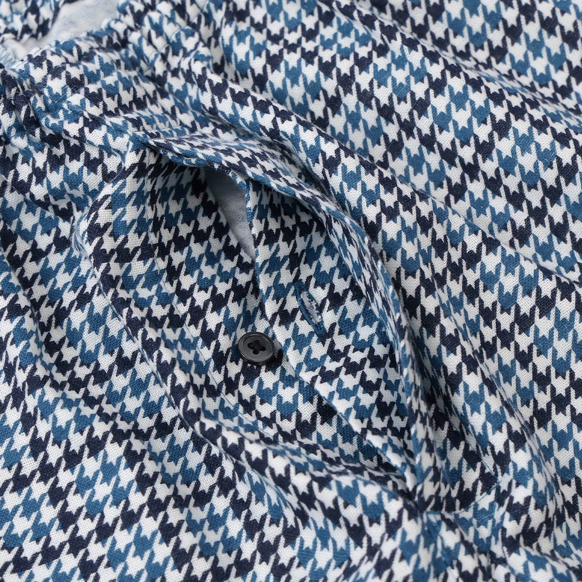 Lサイズ】HOUSE WEAR STUDIO 綿100％ 2重ガーゼ裏起毛 千鳥チェック 前