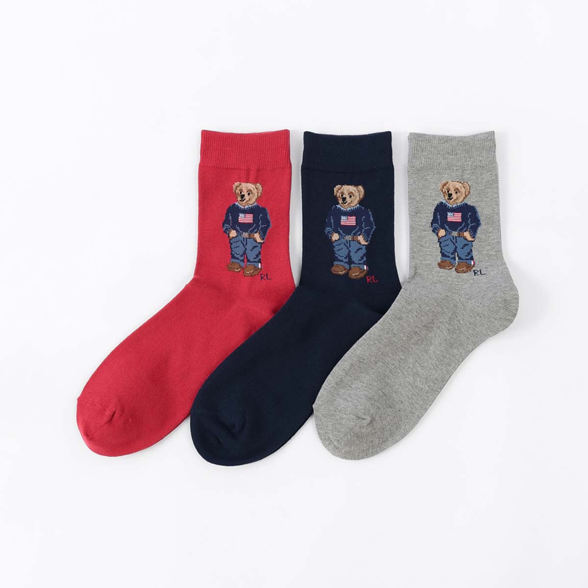 POLO RALPH LAUREN ポロベア ワンポイント刺繍 リブ ショート丈