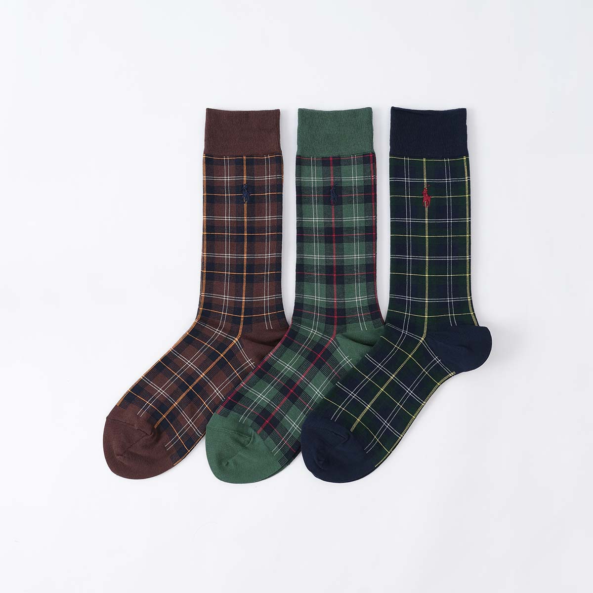 POLO RALPH LAUREN タータンチェック ポロポニー刺しゅう クルー丈