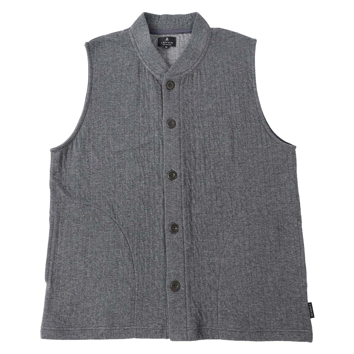 LANVIN COLLECTION ニットキルト杢 ベスト 【M・Lサイズ】 半纏 前