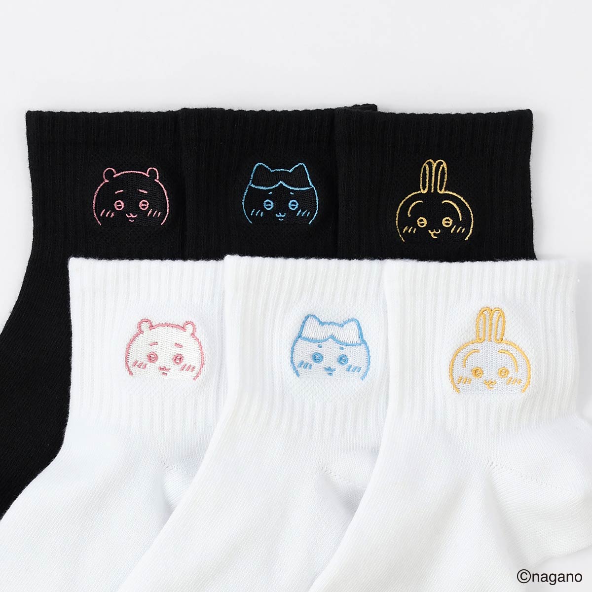 【3足セット】ちいかわフェイスちいかわハチワレうさぎショート丈ソックスキッズ94153241
