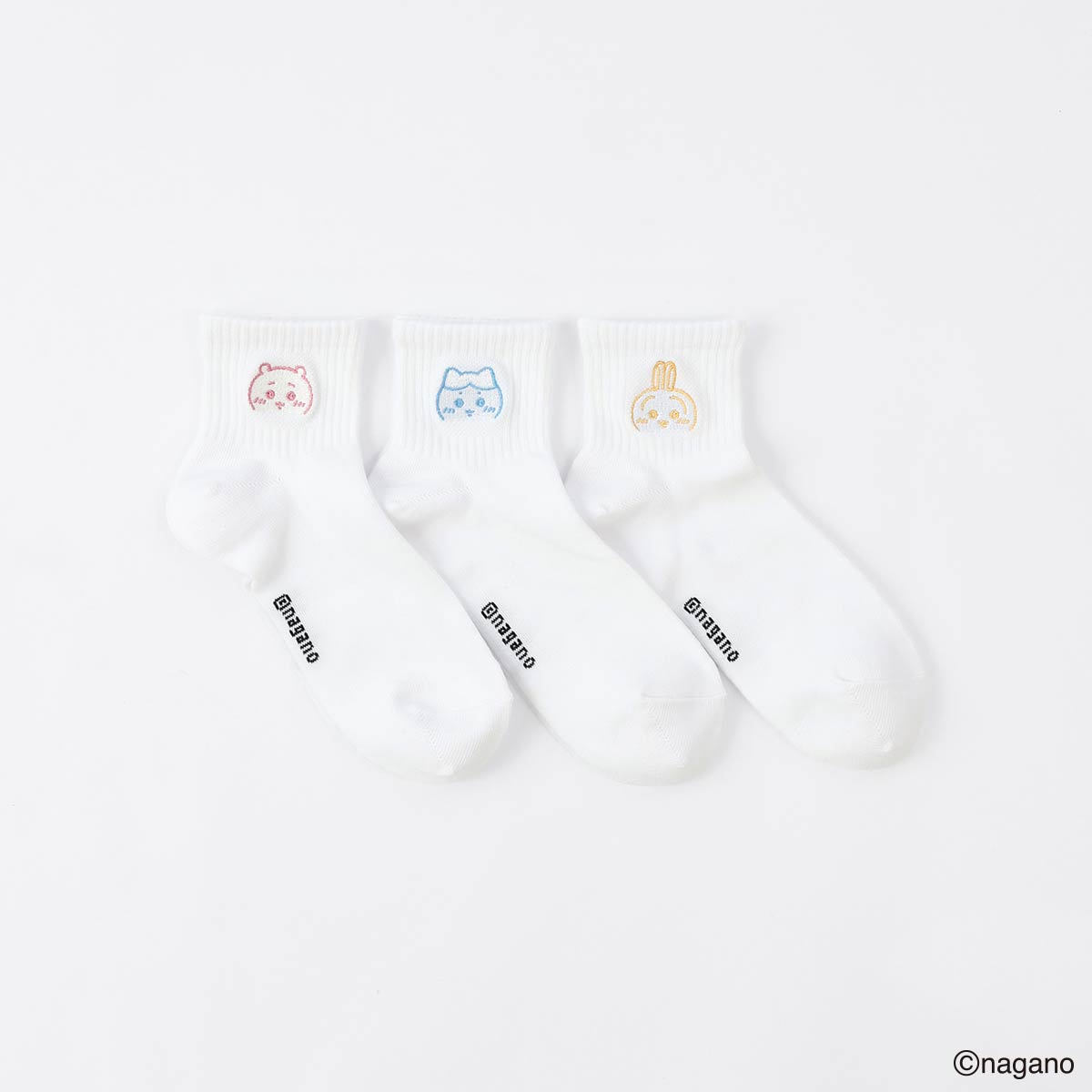 【3足セット】ちいかわフェイスちいかわハチワレうさぎショート丈ソックスキッズ94153242
