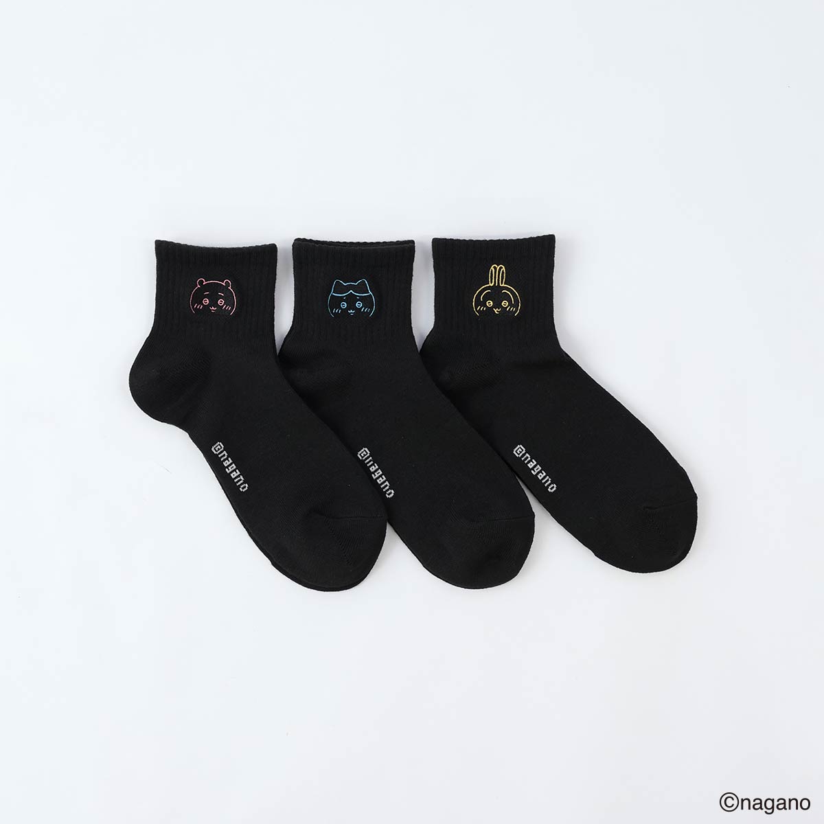 【3足セット】ちいかわフェイスちいかわハチワレうさぎショート丈ソックスキッズ94153242