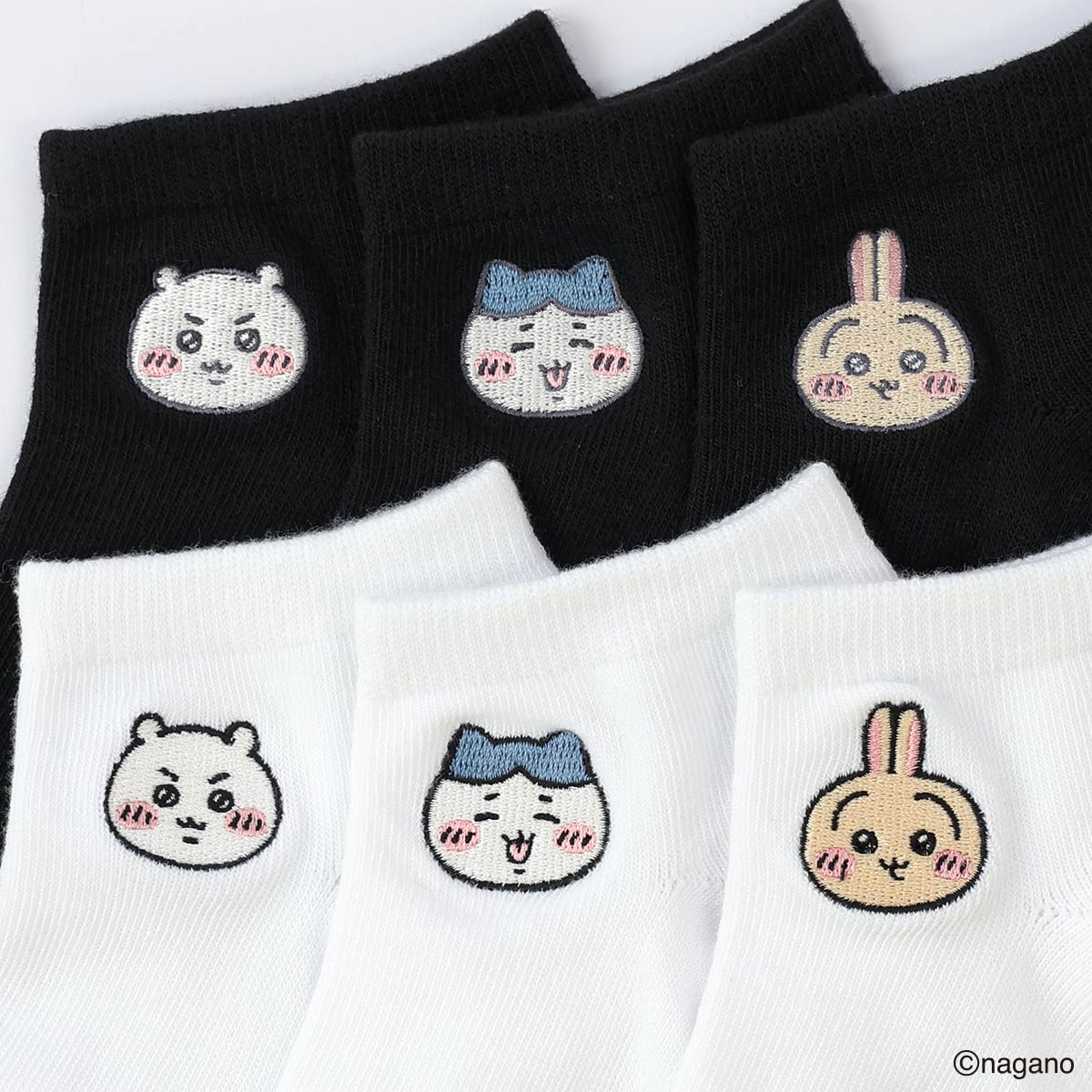 【3足セット】ちいかわワンポイント刺繍ちいかわハチワレうさぎスニーカー丈ソックスキッズ94153247