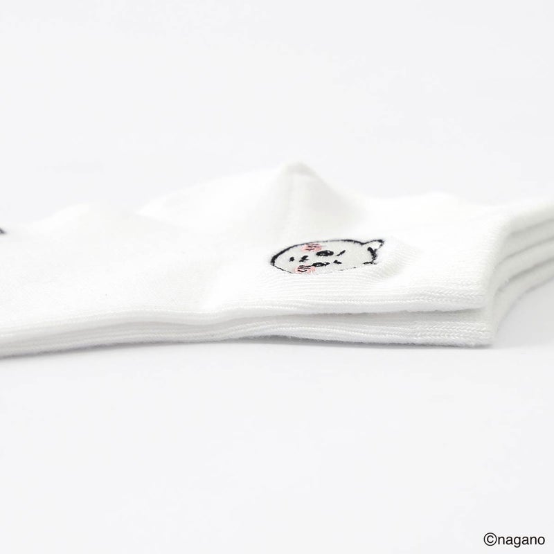 【3足セット】ちいかわワンポイント刺繍ちいかわハチワレうさぎスニーカー丈ソックスキッズ94153247