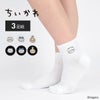 【3足セット】ちいかわワンポイント刺繍ちいかわハチワレうさぎショート丈ソックスキッズ94153248